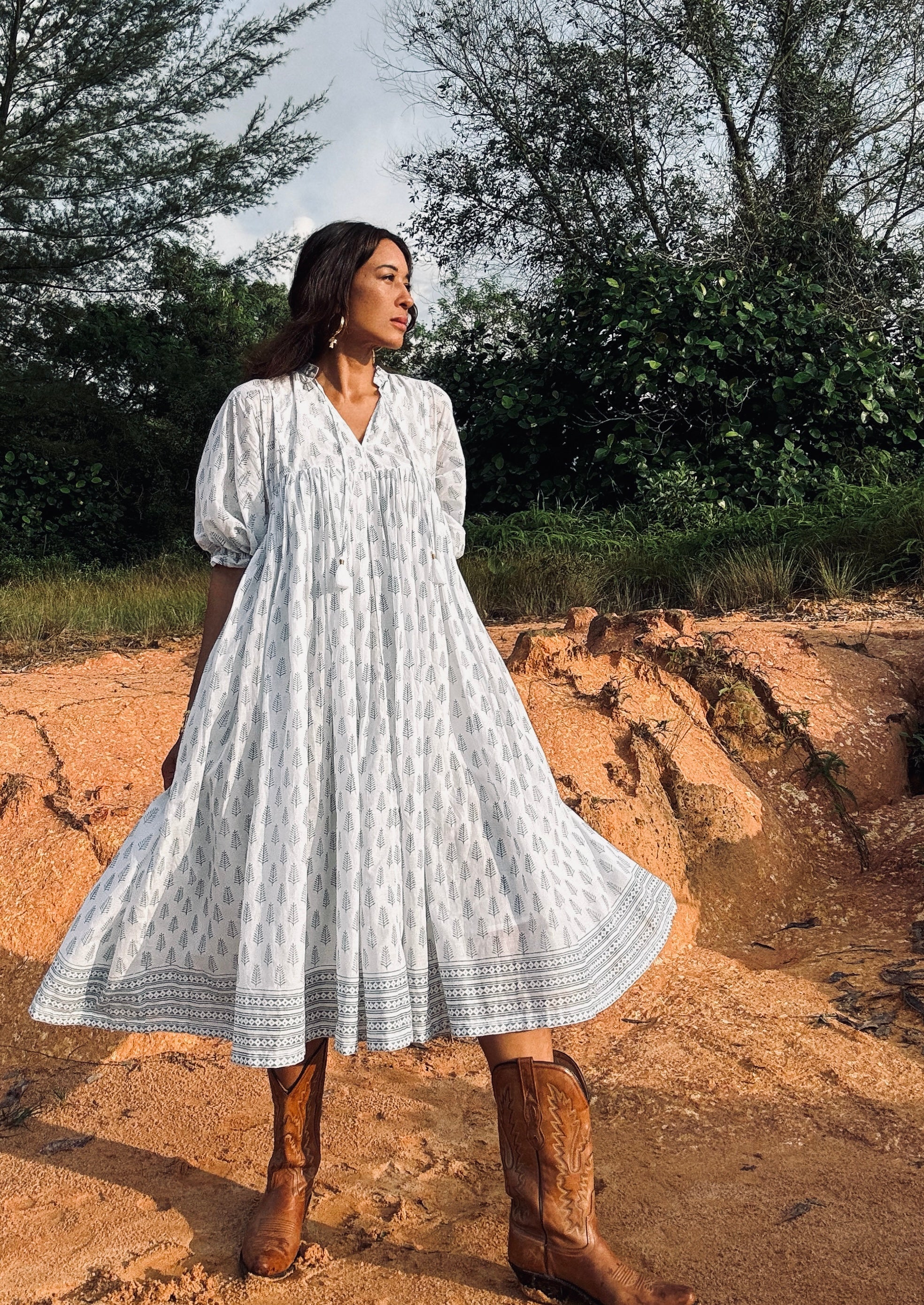 AMARA MIDI DRESS - FERN