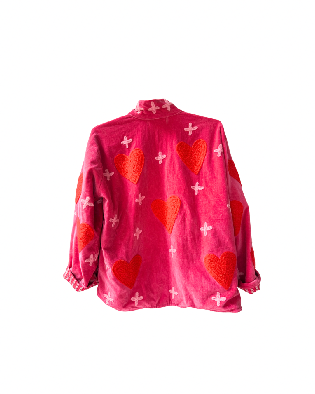 Raina Jacket Crosses and Hearts Pink