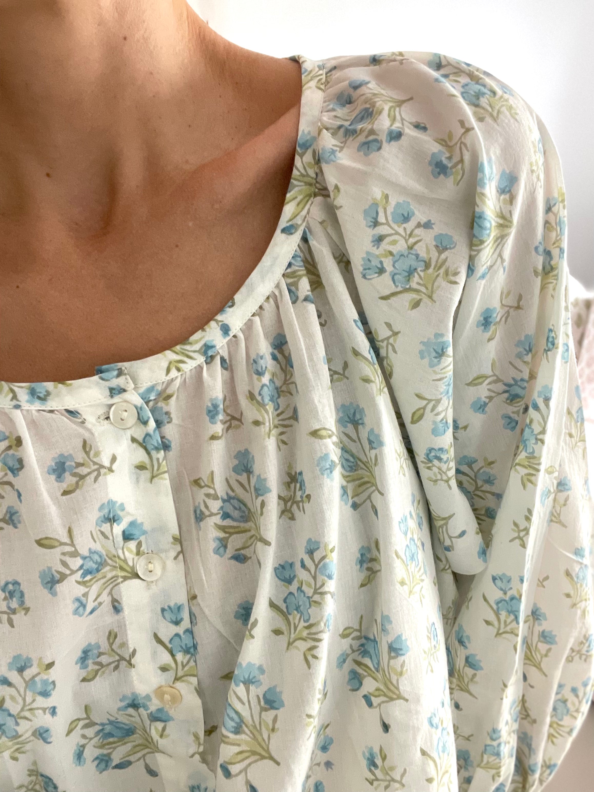 DAISY BLOUSE PETITE BLEU