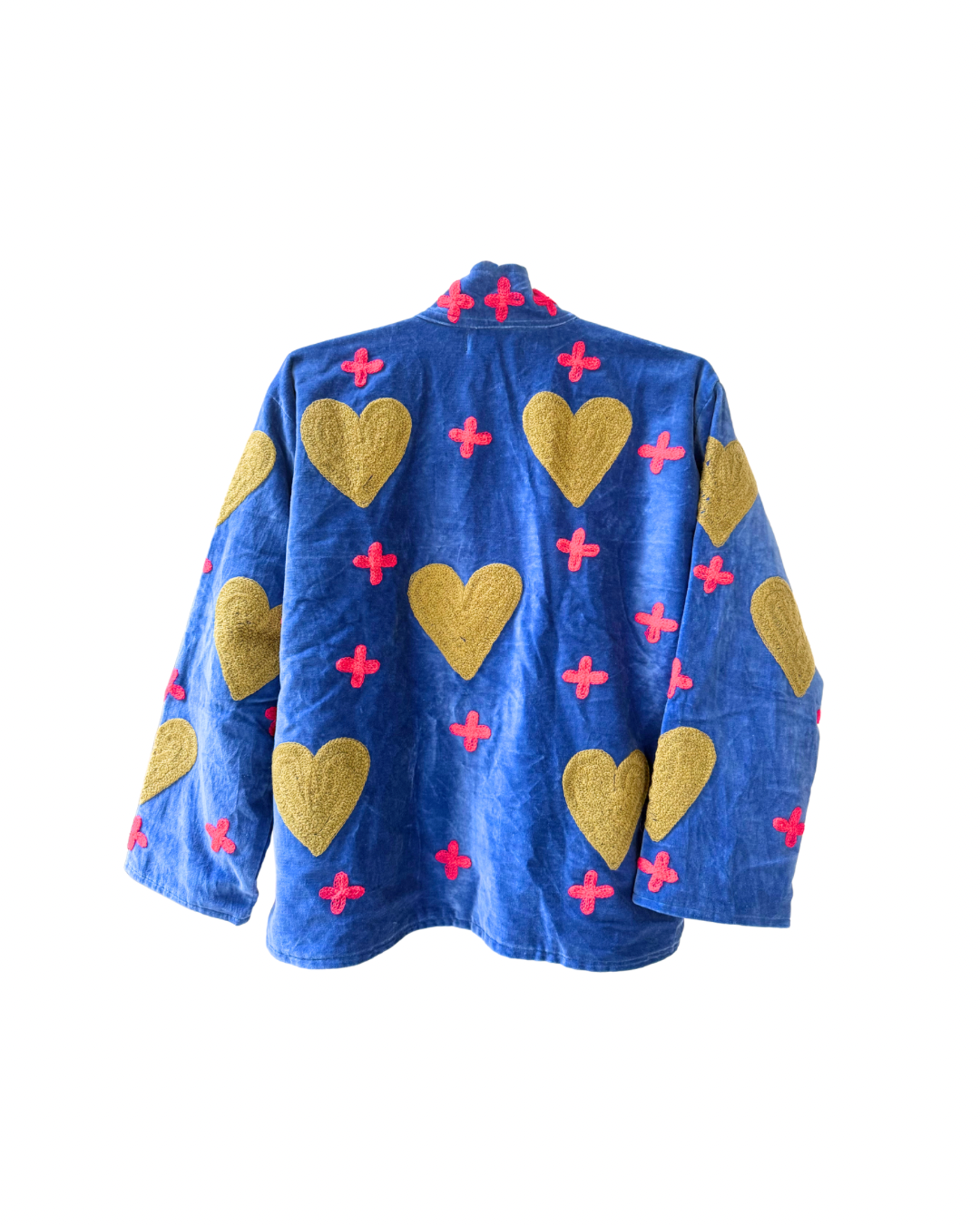 Raina Jacket Crosses and Hearts Blue