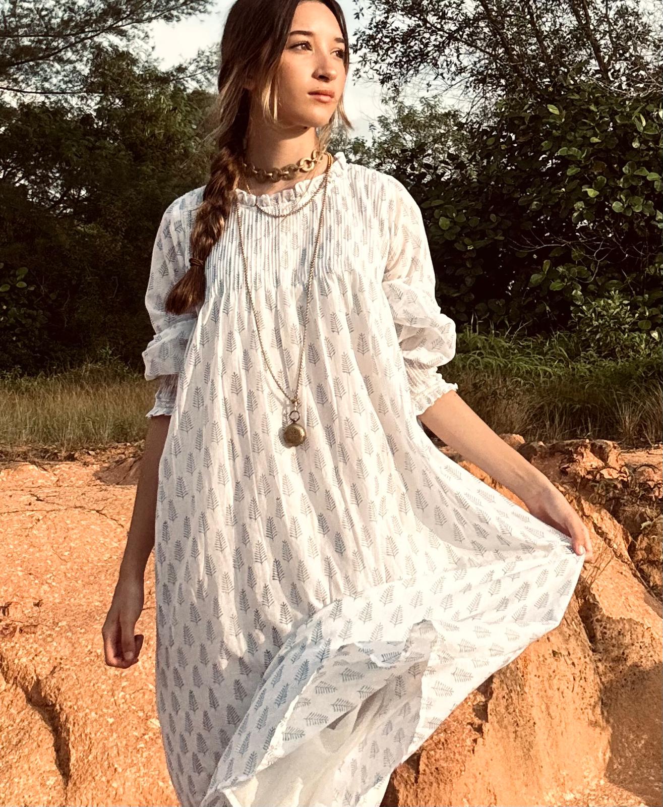 AGNES MIDI DRESS - FERN