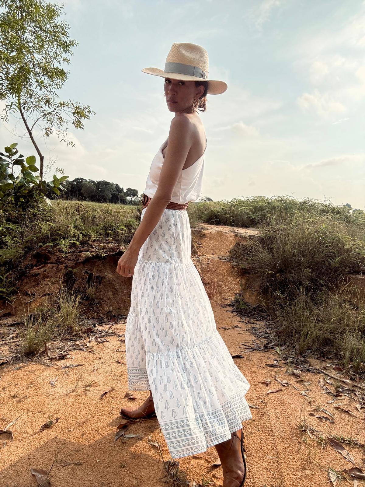 GRETA MAXI SKIRT - FERN