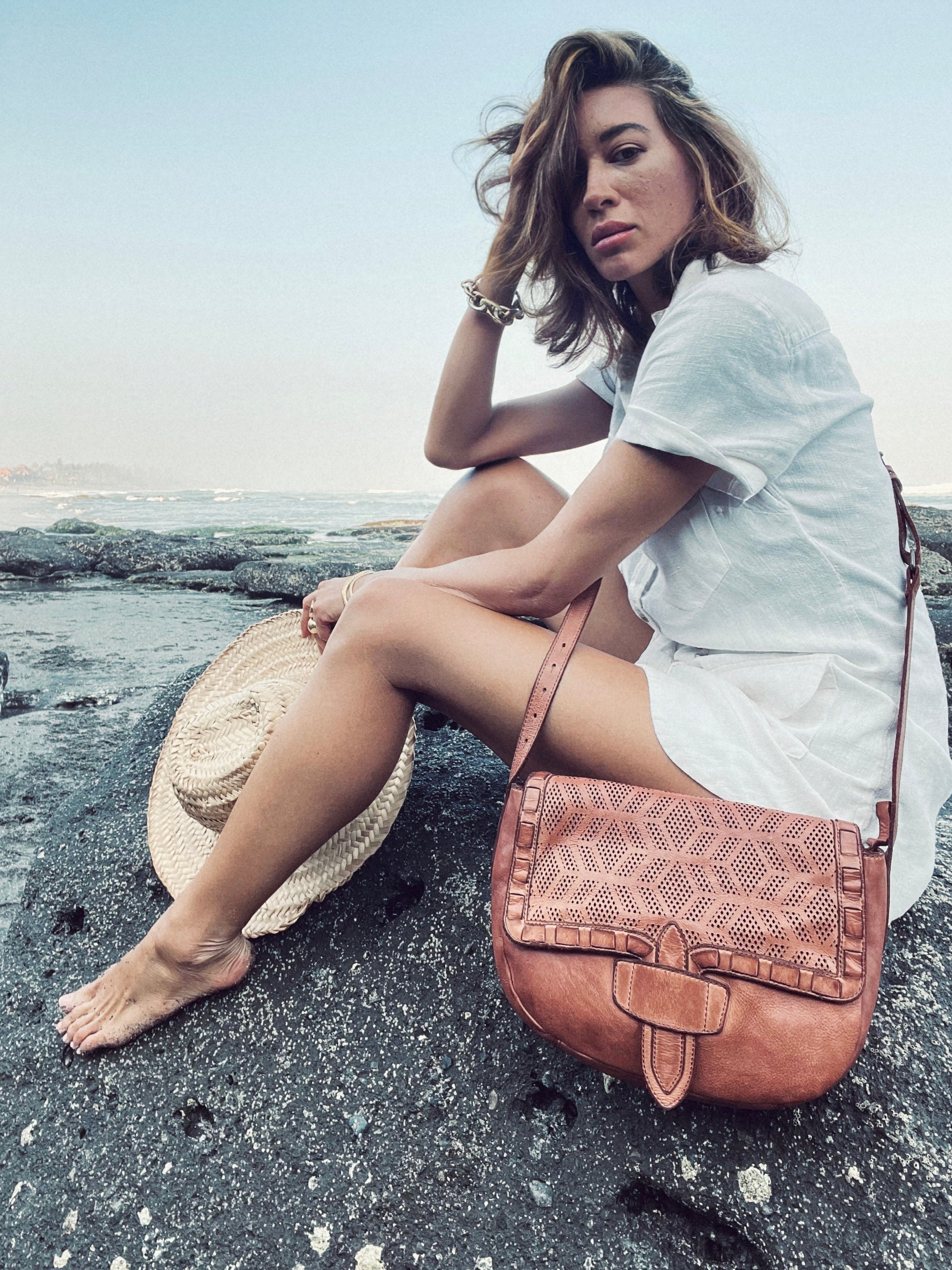 CROSS BODY ROCCO COGNAC BAG