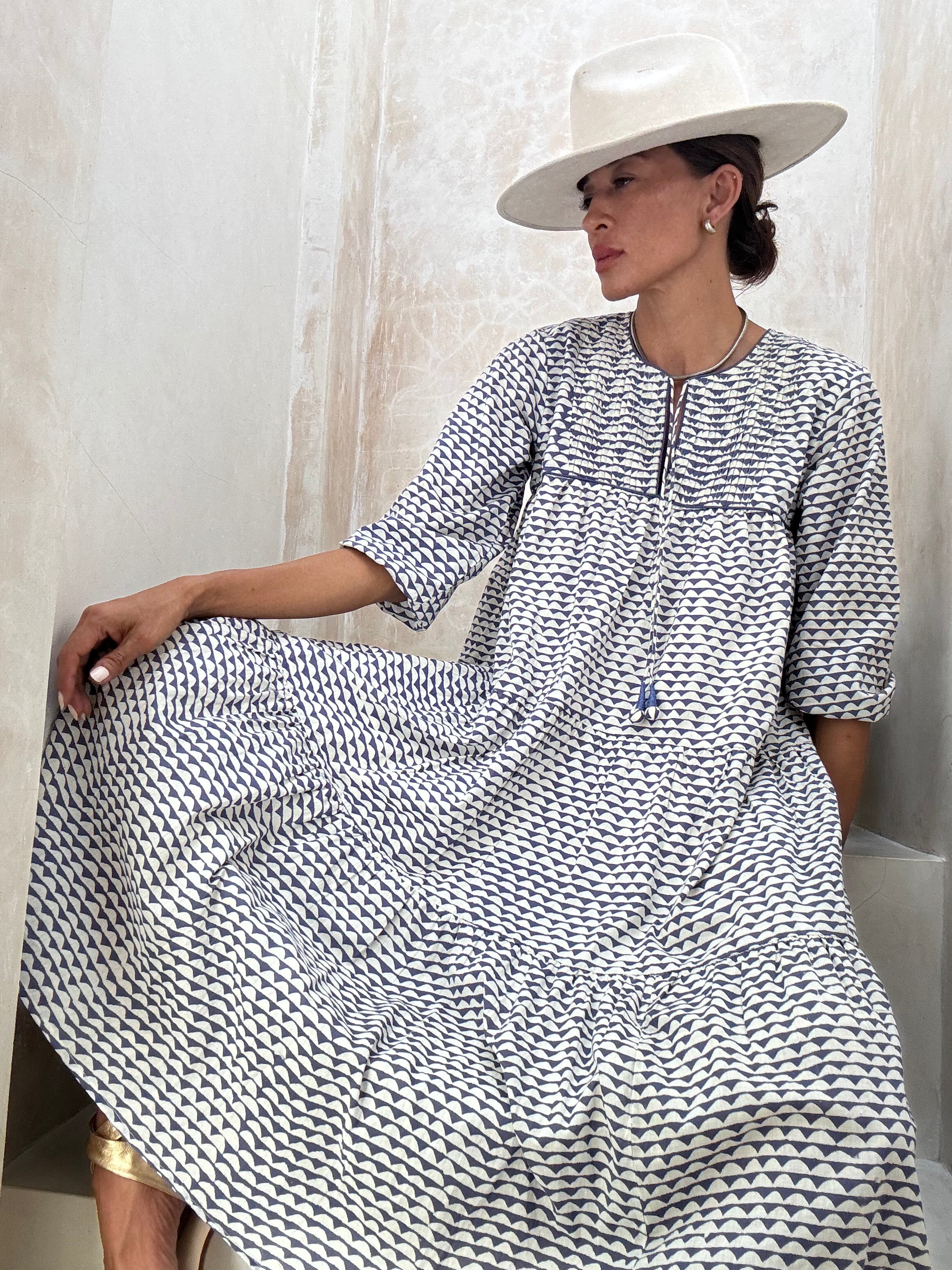 MILLIE MIDI DRESS IN CORNFLOWER BLUE