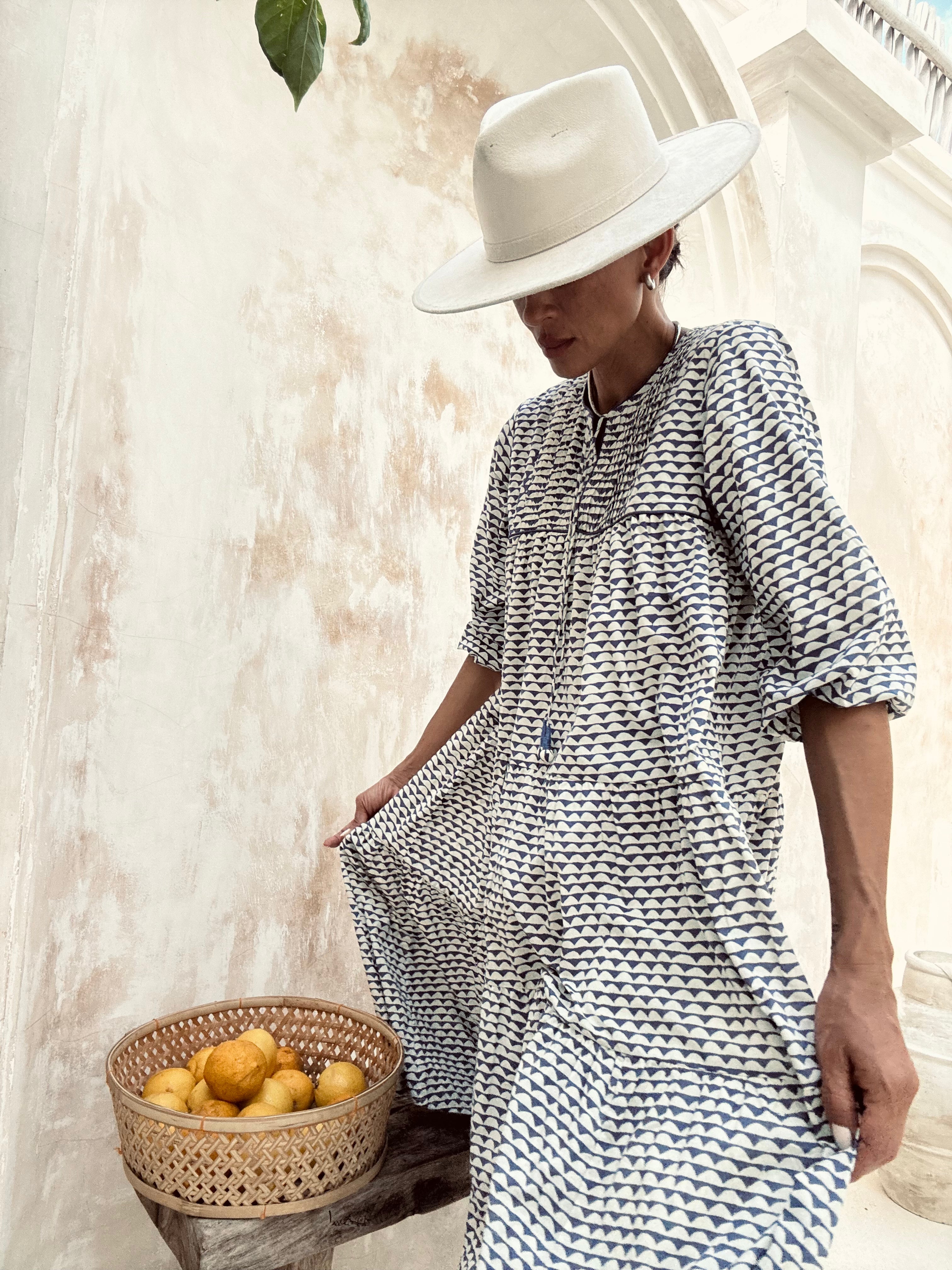 MILLIE MIDI DRESS IN CORNFLOWER BLUE