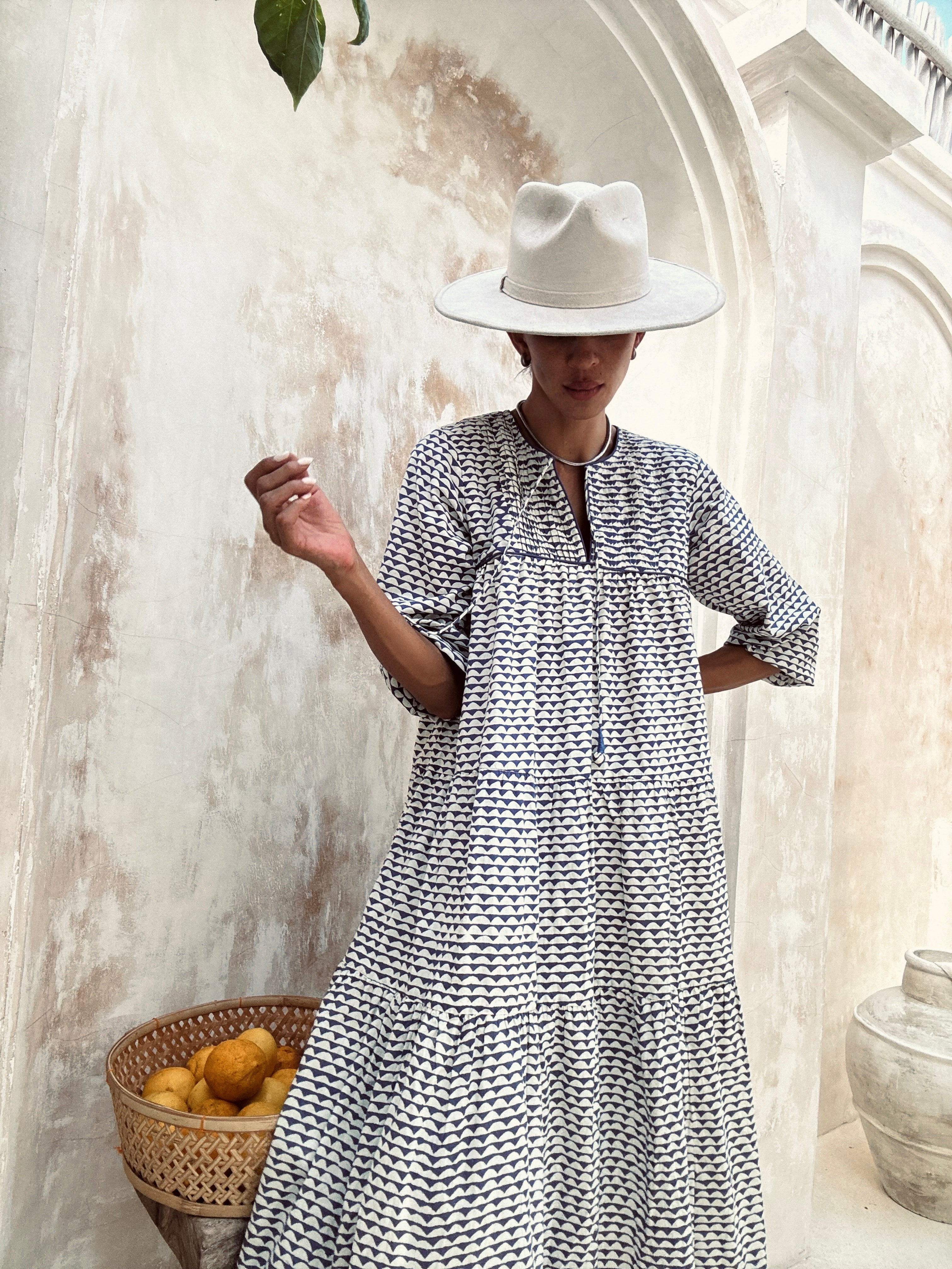 MILLIE MIDI DRESS IN CORNFLOWER BLUE