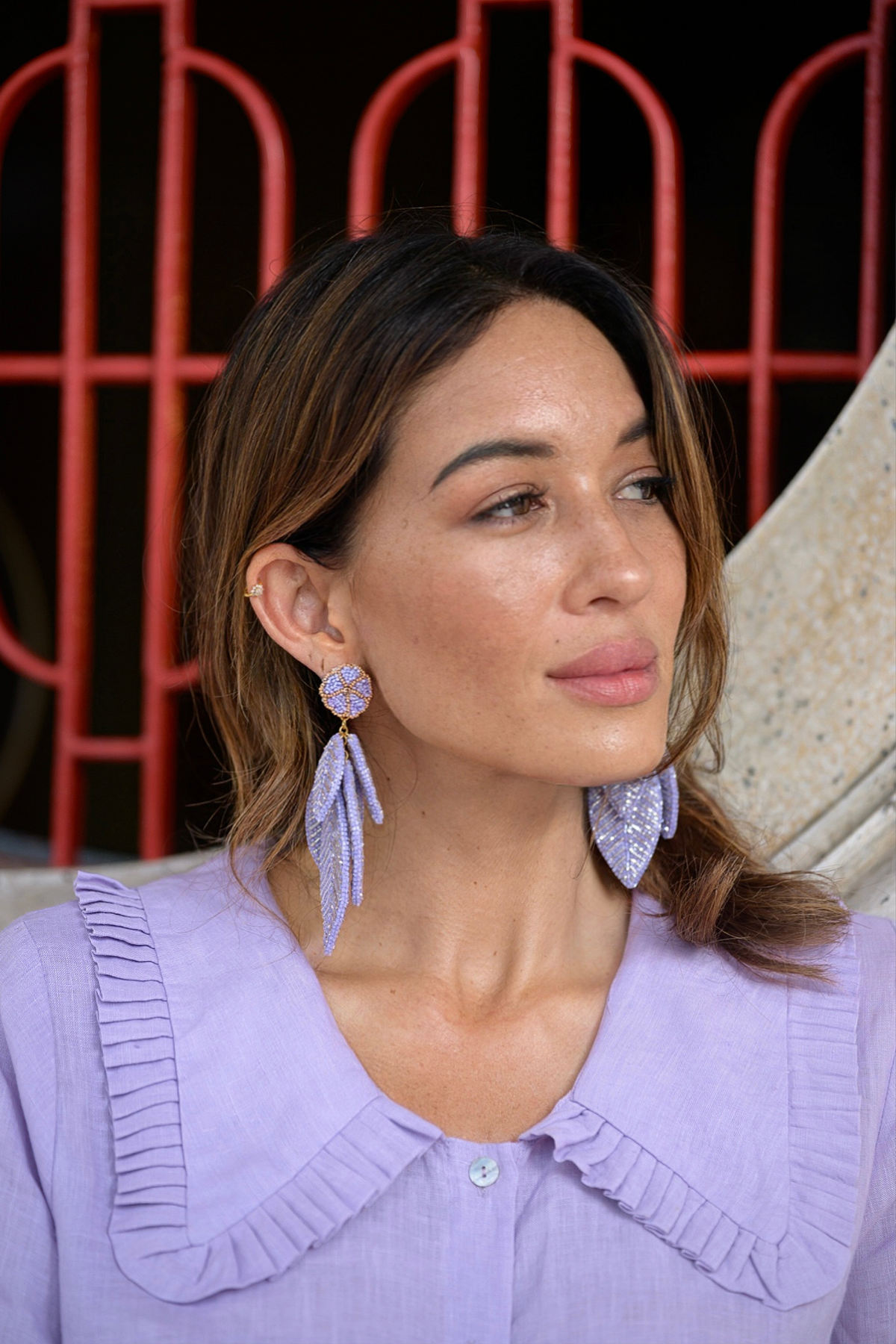 KIKI LINEN SET IN LILAC – WOMEN’S LINEN SHORTS AND TOP CO-ORD