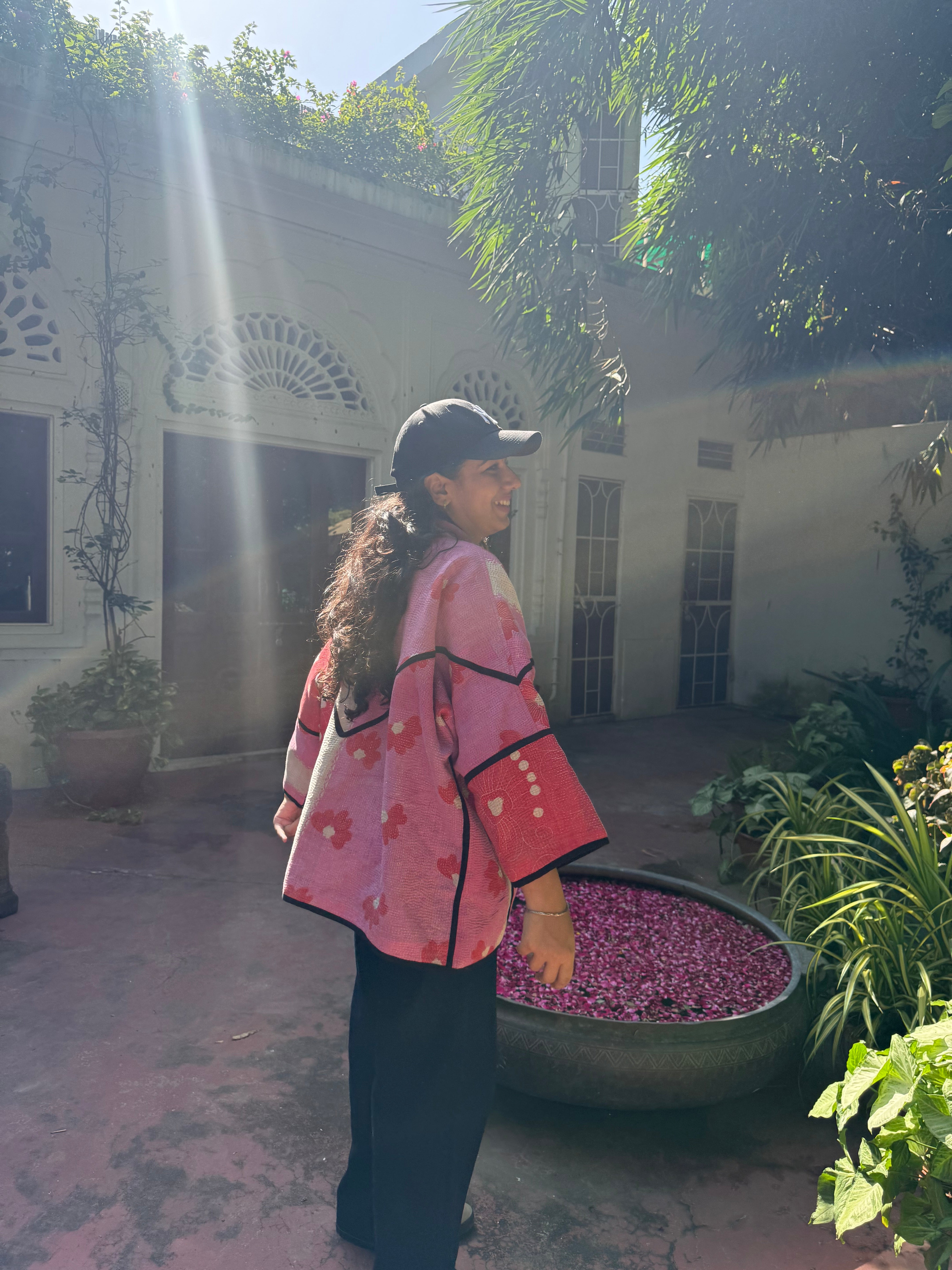 Vintage Kimono Jacket Pink Lotus