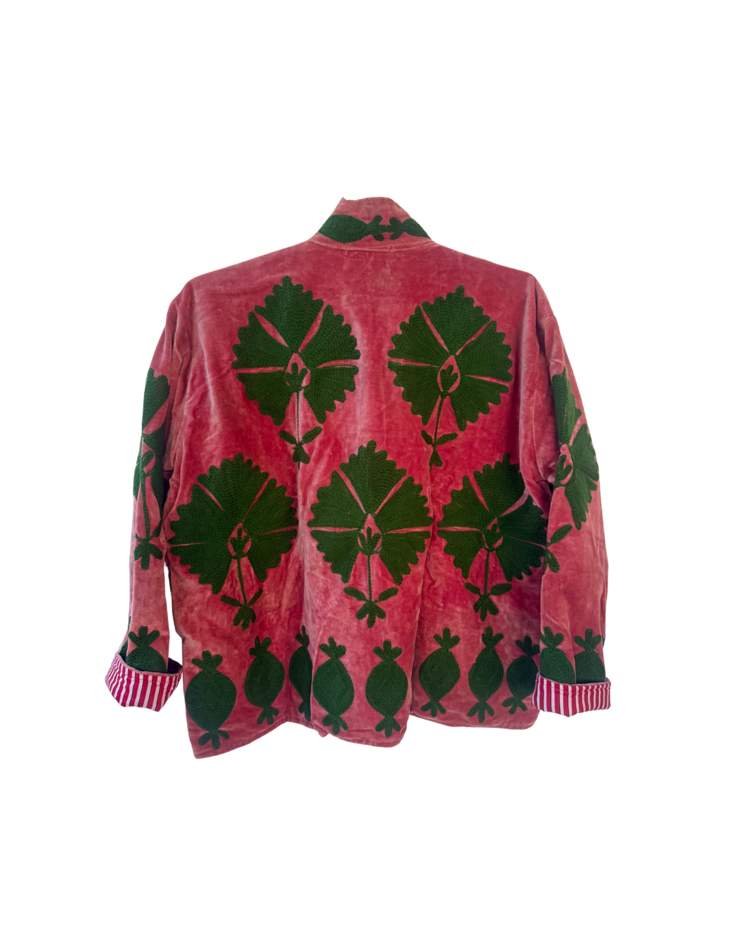 Raina Embroidery Velvet Jacket Pink